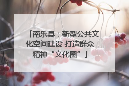 南乐县：新型公共文化空间建设 打造群众精神“文化圈”