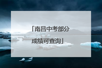 南昌中考部分成绩可查询