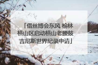 借丝博会东风 榆林横山区启动横山老腰鼓吉尼斯世界纪录申请