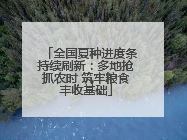 全国夏种进度条持续刷新：多地抢抓农时 筑牢粮食丰收基础