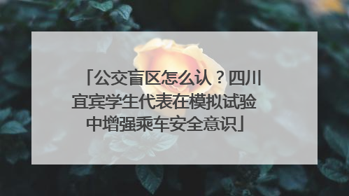 公交盲区怎么认？四川宜宾学生代表在模拟试验中增强乘车安全意识