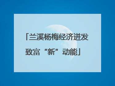 兰溪杨梅经济迸发致富“新”动能