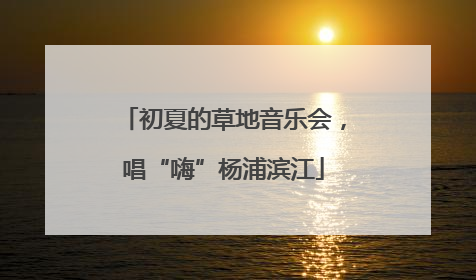初夏的草地音乐会，唱“嗨”杨浦滨江