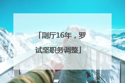 副厅16年，罗试坚职务调整