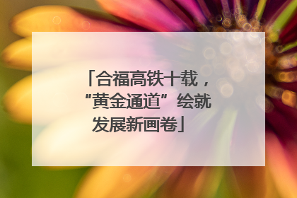 合福高铁十载，“黄金通道”绘就发展新画卷