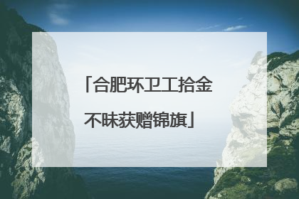 合肥环卫工拾金不昧获赠锦旗