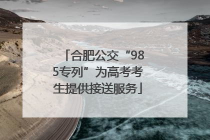 合肥公交“985专列”为高考考生提供接送服务