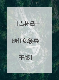 吉林省一地任免领导干部