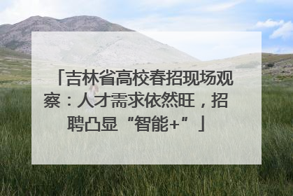 吉林省高校春招现场观察：人才需求依然旺，招聘凸显“智能+”