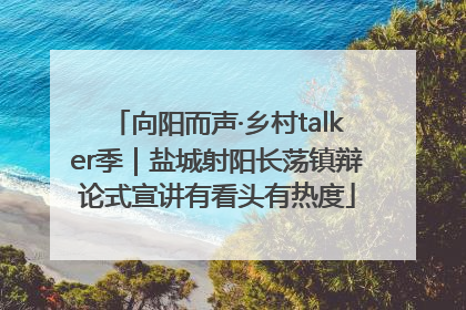 向阳而声·乡村talker季｜盐城射阳长荡镇辩论式宣讲有看头有热度