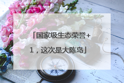 国家级生态荣誉+1，这次是大陈岛