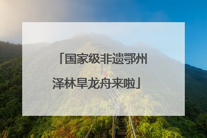 国家级非遗鄂州泽林旱龙舟来啦