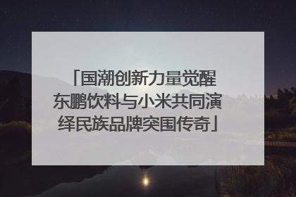 国潮创新力量觉醒 东鹏饮料与小米共同演绎民族品牌突围传奇