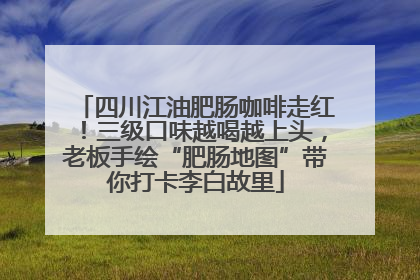 四川江油肥肠咖啡走红！三级口味越喝越上头，老板手绘“肥肠地图”带你打卡李白故里