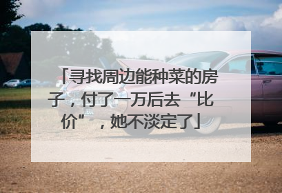 寻找周边能种菜的房子，付了一万后去“比价”，她不淡定了
