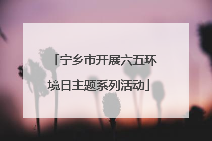 宁乡市开展六五环境日主题系列活动