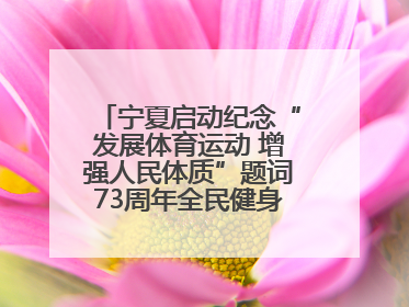 宁夏启动纪念“发展体育运动 增强人民体质”题词73周年全民健身主题活动