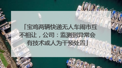 宝鸡两辆快递无人车闹市互不相让，公司：监测到异常会有技术或人为干预处置