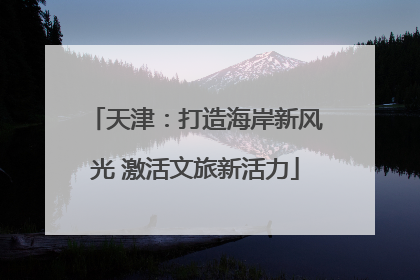天津：打造海岸新风光 激活文旅新活力