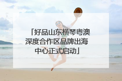 好品山东横琴粤澳深度合作区品牌出海中心正式启动