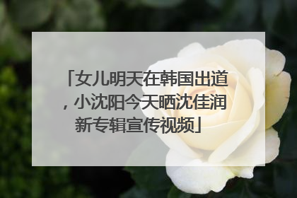 女儿明天在韩国出道，小沈阳今天晒沈佳润新专辑宣传视频
