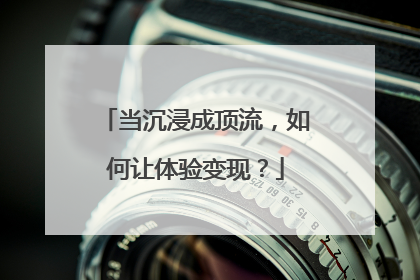 当沉浸成顶流，如何让体验变现？