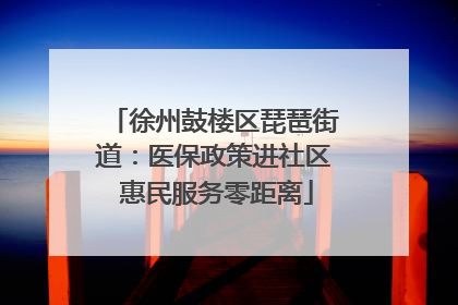 徐州鼓楼区琵琶街道：医保政策进社区 惠民服务零距离