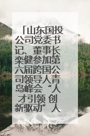 山东国投公司党委书记、董事长栾健参加第六届跨国公司领导人青岛峰会“人才引领 创新驱动”人力资源高质量发展对话会