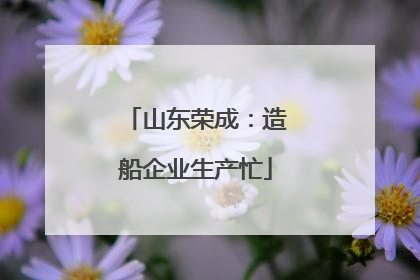 山东荣成：造船企业生产忙