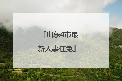 山东4市最新人事任免