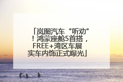 岚图汽车“听劝”！鸿蒙座舱5首搭，FREE+湾区车展实车内饰正式曝光