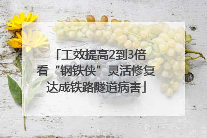 工效提高2到3倍 看“钢铁侠”灵活修复达成铁路隧道病害