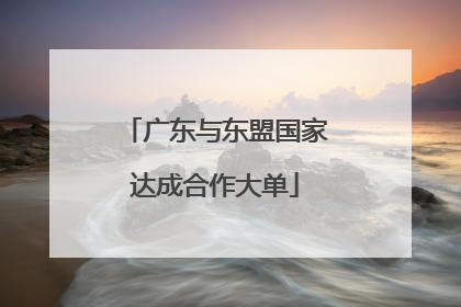 广东与东盟国家达成合作大单