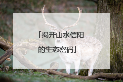 揭开山水信阳的生态密码