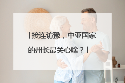 接连访豫，中亚国家的州长最关心啥？