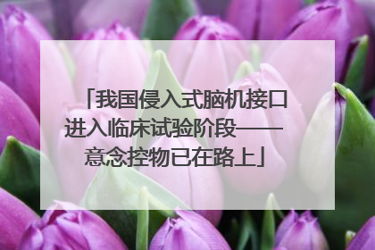 我国侵入式脑机接口进入临床试验阶段——意念控物已在路上