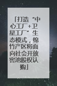 打造“中心工厂+卫星工厂”生态模式，绵竹产区将面向社会开放窖池股权认购