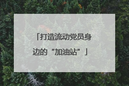 打造流动党员身边的“加油站”