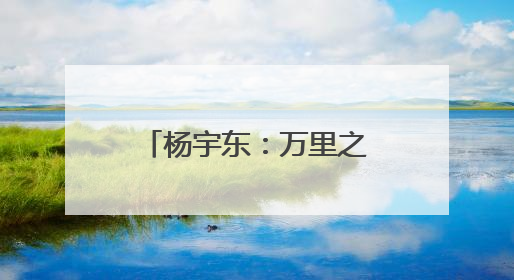 杨宇东：万里之外的灯光｜序言