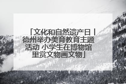 文化和自然遗产日丨德州举办美育教育主题活动 小学生在博物馆里赏文物画文物