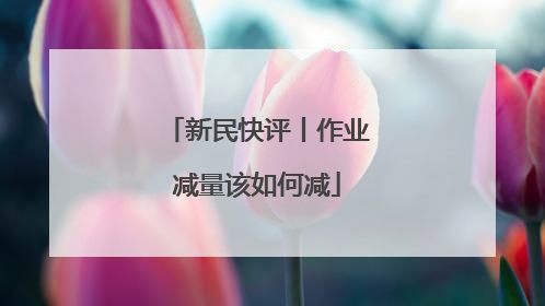 新民快评丨作业减量该如何减