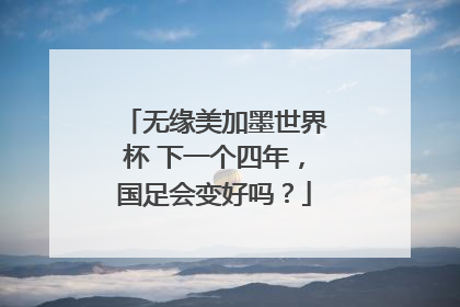 无缘美加墨世界杯 下一个四年，国足会变好吗？