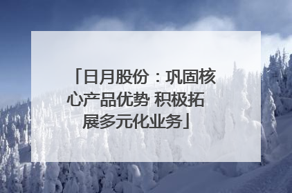 日月股份：巩固核心产品优势 积极拓展多元化业务