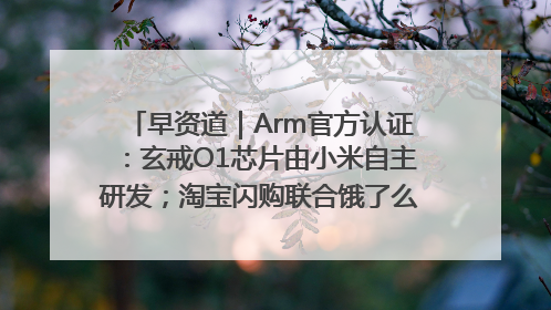 早资道｜Arm官方认证：玄戒O1芯片由小米自主研发；淘宝闪购联合饿了么日订单超4000万