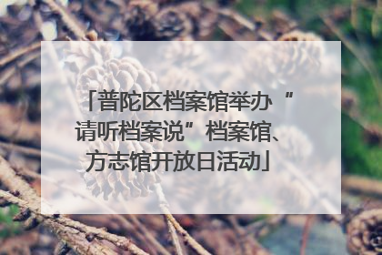 普陀区档案馆举办“请听档案说”档案馆、方志馆开放日活动