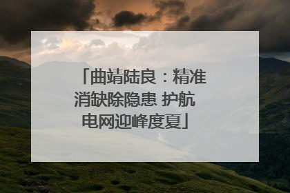 曲靖陆良：精准消缺除隐患 护航电网迎峰度夏
