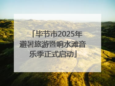 毕节市2025年避暑旅游暨响水滩音乐季正式启动