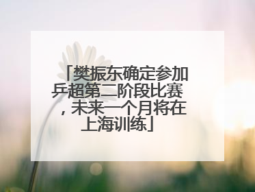 樊振东确定参加乒超第二阶段比赛，未来一个月将在上海训练
