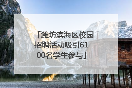 潍坊滨海区校园招聘活动吸引6100名学生参与