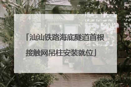 汕汕铁路海底隧道首根接触网吊柱安装就位